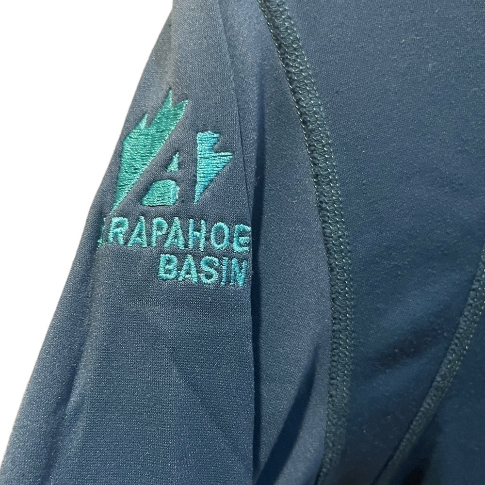 Marmot Nylon/Elastane 1/2 Zip Teal Fleece Lined Pullover Sz M - Picture 8 of 11